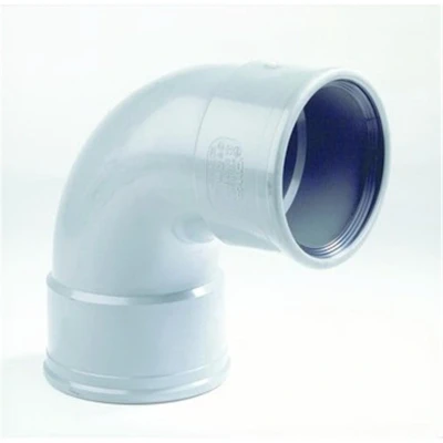 Afbeelding van Dyka Bocht 2x machet 90 klasse 41 PVC grijs keurmerk BRL52100/BRL52200 160mm