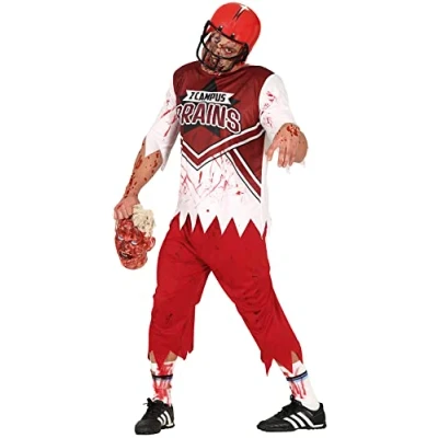 Afbeelding van FIESTAS GUIRCA Zombie Quarterback kostuum Rugby speler Halloween heren maat 52 54 L