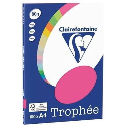 Afbeelding van Clairefontaine Trophée papier 80 grams A4 Fluor Roze