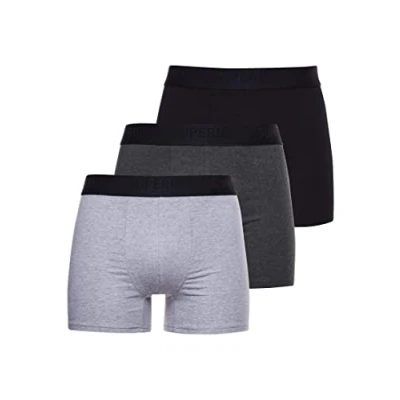 Afbeelding van Superdry Set van 3 boxershorts voor heren, zwart/kool/grijs
