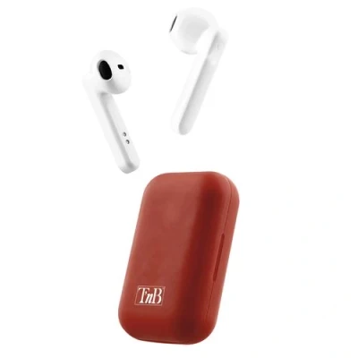 Image de T&#039;nB SHINY Écouteurs sans fil avec micro intra auriculaire Bluetooth rouge