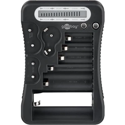 Afbeelding van Goobay LCD batterijtester, Accutoebehoren, Zwart
