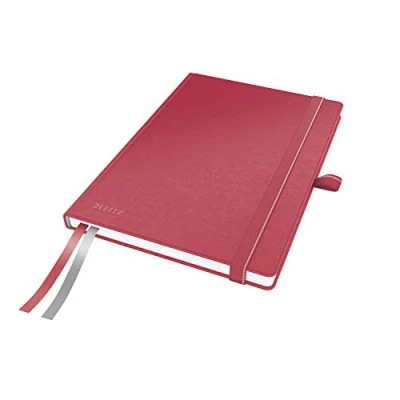 Afbeelding van Leitz Complete A5 Notitieboek met Hardcover Geruit Elastische Sluiting Rood