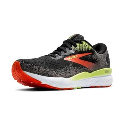 Afbeelding van Brooks Ghost 16 GTX Hardloopschoenen neutraal, Heren, Maat: 42.5, Black mandarin red green Textiel