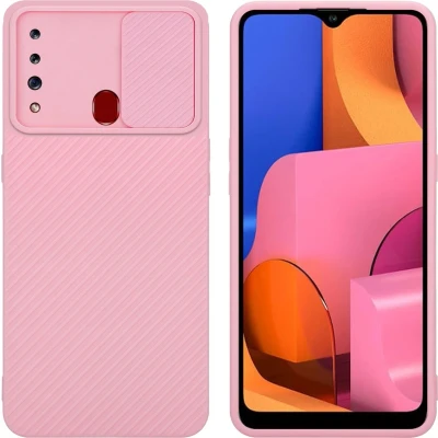 Afbeelding van Cadorabo Hoesje geschikt voor Samsung Galaxy A20s in Bonbon Roze Beschermhoes van flexibel TPU silicone Case Cover en met camerabescherming