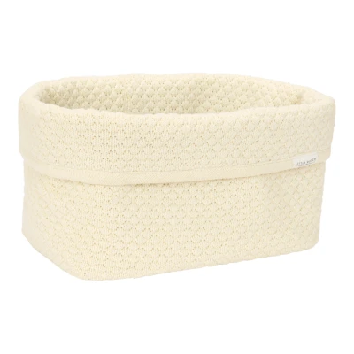 Afbeelding van Little Dutch Mand Groot Pure Soft White Gebreid