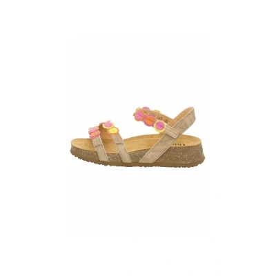 Afbeelding van Think! Sandalen met sleehak, Dames, Maat: 41, Linen kombi 4000 Leer