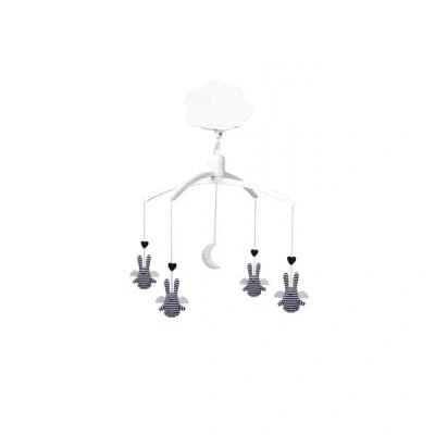 Image de TROUSSELIER Mobile Musical Ange Lapin Coton imprimé Marinière Musique Roméo &amp; Juliette Moderne Chic Idéal Cadeau de Naissance Facile à Installer Colori Bleu
