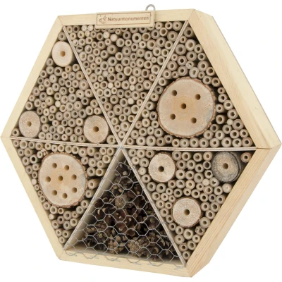 Afbeelding van Natuurmonumenten Insectenhuis Zeshuis Nestkast 8x34x34 cm Large