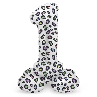 Afbeelding van Folat Staande folieballon Cijfer 1 Bright Panther 72 cm