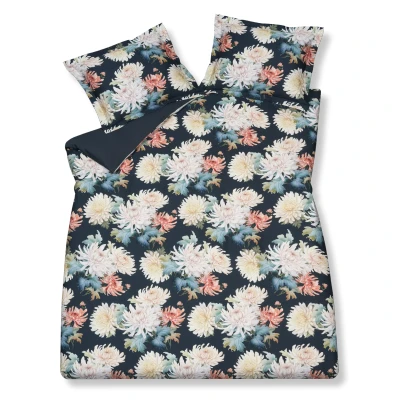 Afbeelding van Vandyck Floral Bliss Dekbedovertrekset Blue Ink Lits jumeaux (240x200/220 + 2 Slopen)