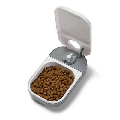 Afbeelding van Cat Mate C100 Automatische voerbak voor nat en droog voer huisdieren één maaltijd katten kleine honden wit
