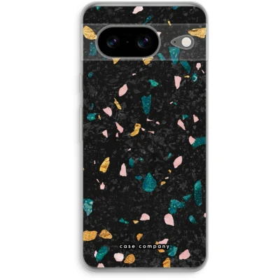 Afbeelding van Case Company® hoesje geschikt voor Google Pixel 8 Terrazzo N10 Soft Cover Telefoonhoesje Bescherming aan alle Kanten en Schermrand
