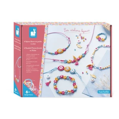 Image de Création perle et bijou Janod 6 Bijoux Fleurs en Perles à Créer