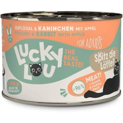 Afbeelding van 6x200g Lucky Lou Lifestage Adult Gevogelte &amp; Konijn Nat kattenvoer