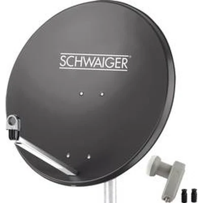 Afbeelding van SCHWAIGER SAT SYSTEEM VOOR 1 SATELLIET SCHOTEL 80 CM, ANTRACIET, LNB 2 AANSLUITINGEN