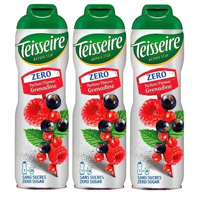 Afbeelding van Teisseire Grenadine dranksiroop 0% 600 ml siroop die dezelfde smaak heeft als fruit (3 stuks)