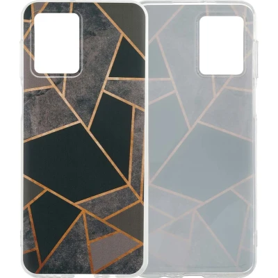 Afbeelding van iMoshion hoesje Geschikt voor Motorola Moto G54 Siliconen Design Meerkleurig / White Graphic