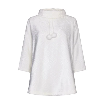 Afbeelding van Duurzame fleece poncho Wit Maat Onesize