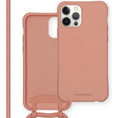 Afbeelding van iMoshion Hoesje Geschikt voor iPhone 12 Pro / met koord Color Backcover afneembaar oranje