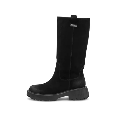 Afbeelding van Woden Plateaulaarzen, Dames, Maat: 40, Black Schoenen