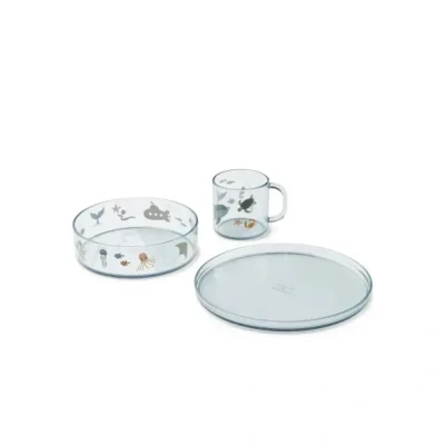 Afbeelding van Liewood Eetset Siva Printed Set Sea Creature/Sandy