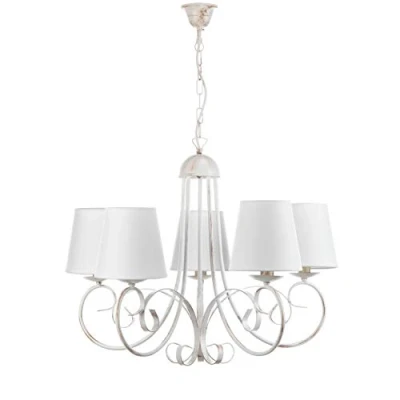 Afbeelding van Kroonluchter Pompei, 5 lamps met kappen