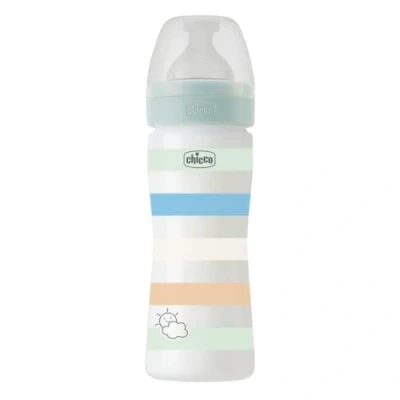 Afbeelding van Chicco zuigfles Siliconen Well Being 250ml groen