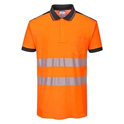 Afbeelding van PW3 Hi Vis Poloshirt Korte Mouw maat 4XL, OrBk
