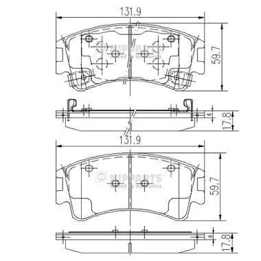 Afbeelding van Nipparts Remblokset J3603056