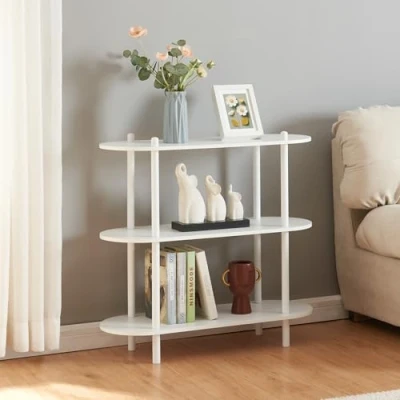 Afbeelding van Boekenkast Øvre open kast 76,5x80x30 cm wit [en.casa]