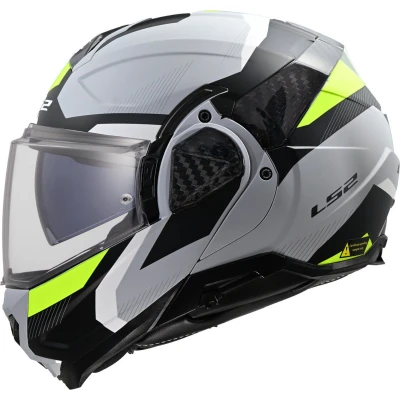 Afbeelding van LS2 Helm Advant II Triple FF910 mat grijs / fluor geel maat S