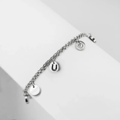 Image de Ponytail&amp;Co Bracelet avec Mini Pendants Acier
