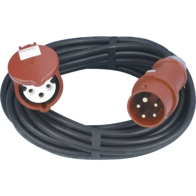 Afbeelding van REV 0577740555 Stroom Verlengkabel 16 A Zwart 10.00 m H05VV F 3G 1,5 mm²
