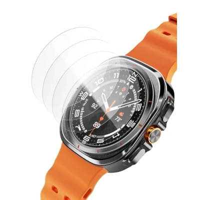 Afbeelding van Sinoacc 4 stuks displaybeschermfolie voor Galaxy Watch Ultra (47 mm) en 6 Classic mm), krasbestendig, stofdicht, 47 mm