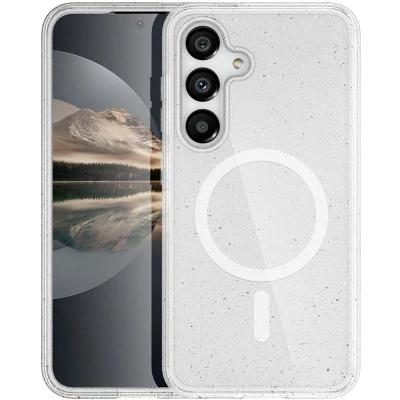 Afbeelding van imoshion Sparkle Backcover met MagSafe voor de Samsung Galaxy S25 Plus Transparant