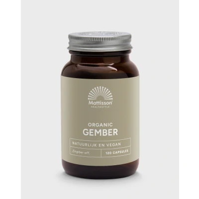 Afbeelding van Mattisson Biologische Gember 270mg 120 capsules