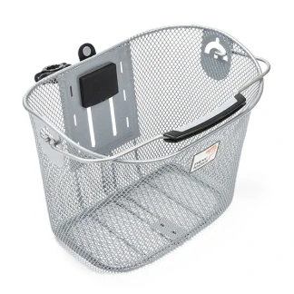Afbeelding van Fietsmand New Looxs Toscane (19 liter, Smartlock, Afneembaar, Zilver)