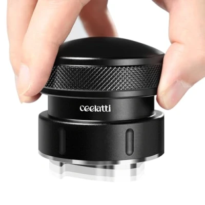 Afbeelding van ceelatti 51 mm koffiedispenser, adaptieve espressodispenser door zwaartekracht voor koffiefilterhouder, aluminium espresso niveau DeLonghi, 304 roestvrijstalen basis, basis