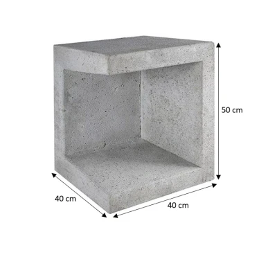 Afbeelding van U element hoek grijs 40x40x50 cm Gardenlux