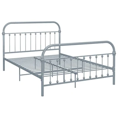 Afbeelding van Bedframe metaal grijs 140x200 cm