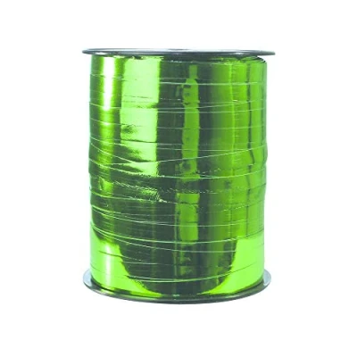 Afbeelding van Clairefontaine 602050C een spoel metallic bolduc lint 250 m x 7 mm imperium groen decoratief cadeau lint, doe het zelf, geschenkverpakking