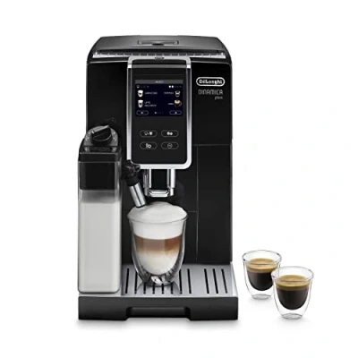 Image de Expresso Avec Broyeur De&#039;Longhi Dynamica Plus ECAM370.70.B 1.8L 1450W 15 Bar 2 Tasse Automatique Plastique Noir