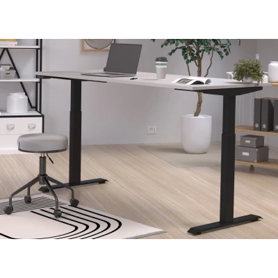 Afbeelding van Germania Jet 180 cm Cashmere / Zwart Elektrische Zit Sta Bureautafel