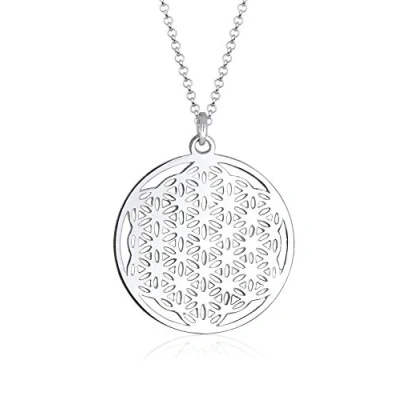 Afbeelding van Elli Dames Halsketting Ornament Lebensblume Symbol 925 Sterling Silber