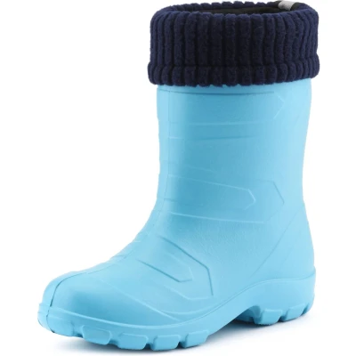 Afbeelding van Ladeheid Kinder Regenlaarzen Rubber met Binnenschoen EVA Wasbare LA LMG 845 AspenKids Turquoise306c/Navy 35