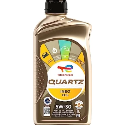 Image de TotalEnergies Quartz Ineo ECS 5W 30, Huile moteur essence et Diesel, 1 litre