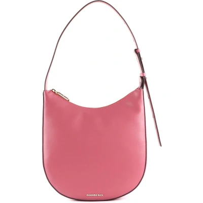 Afbeelding van MANDARINA DUCK Leren Schoudertas Luna Hobo Blush Roze