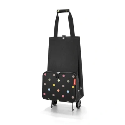 Afbeelding van Reisenthel foldabletrolley Boodschappentrolley Opvouwbaar Polyester 30L Dots Zwart