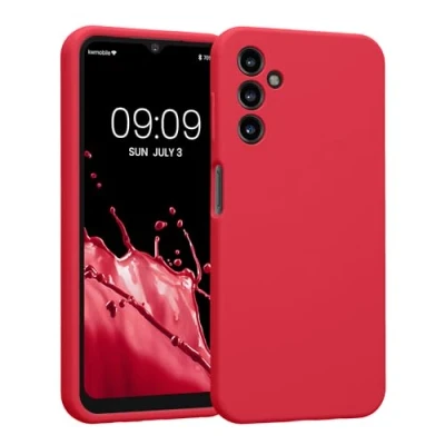 Afbeelding van kwmobile telefoonhoesje geschikt voor Samsung Galaxy A14 5G TPU backcover met siliconen coating Smartphone case in awesome pink